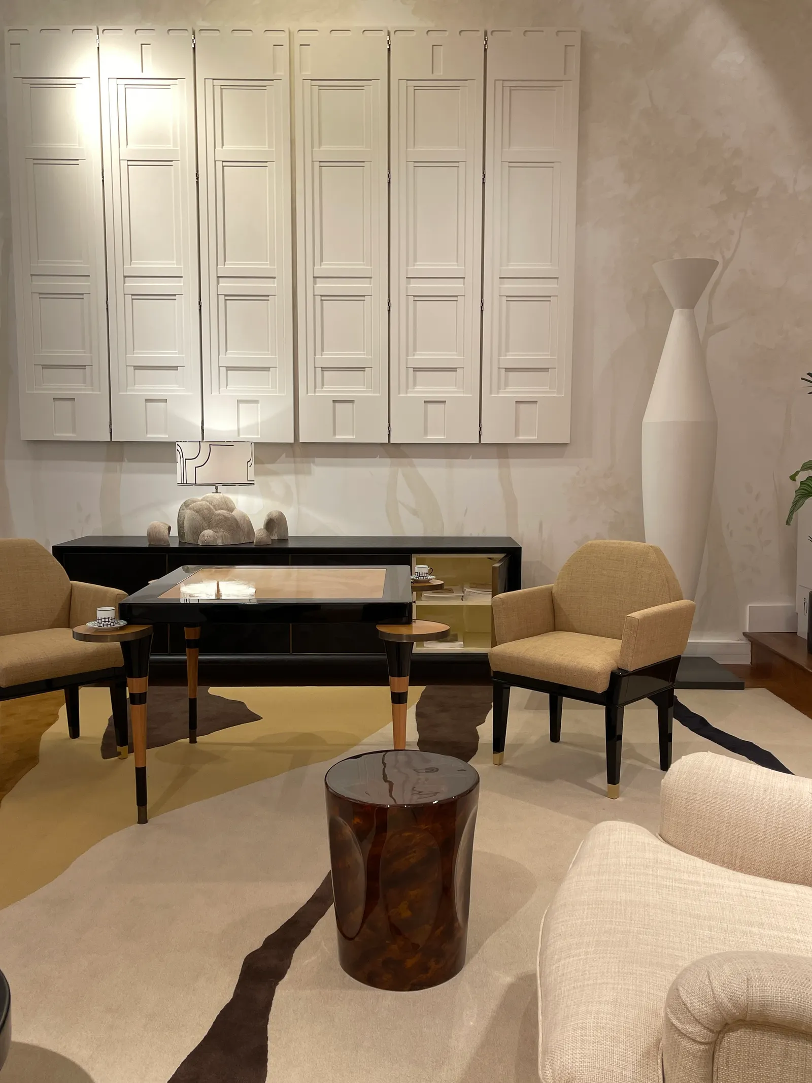 Elegant interior with paneled wall details